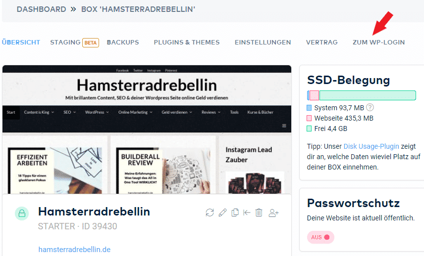 Wordpress installieren