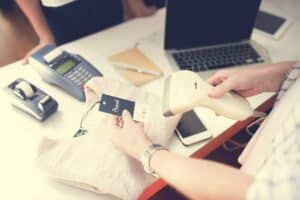 Exchange of money with products