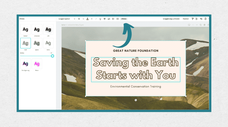 Canva Tutorial - Schrifteffekte