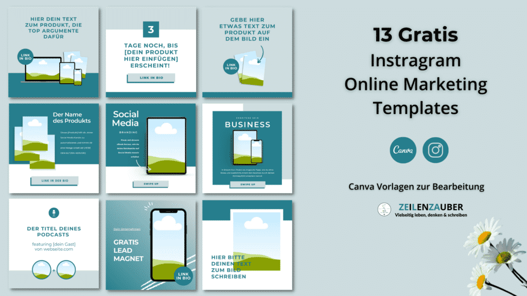 12 Gratis Instagram Vorlagen - Grafik