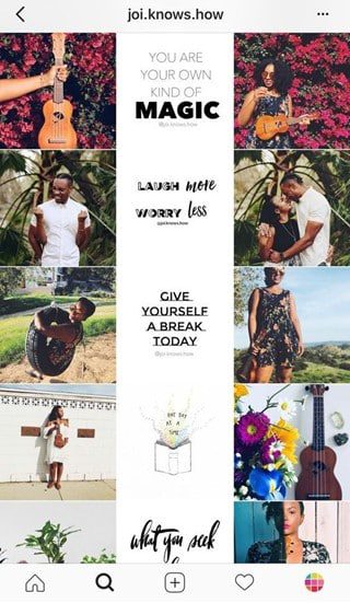 Instagram Feed Design - Beispiel Feed