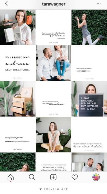 Instagram Feed Design - Beispiel Feed